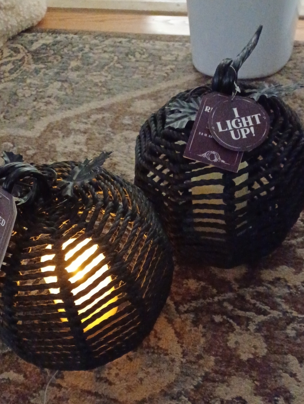 Light Up Black Woven Pumpkin Lantern - Brand Red Shed From TRACTOR SUPPLY